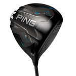 Golf driver with 'PING' branding on a white background