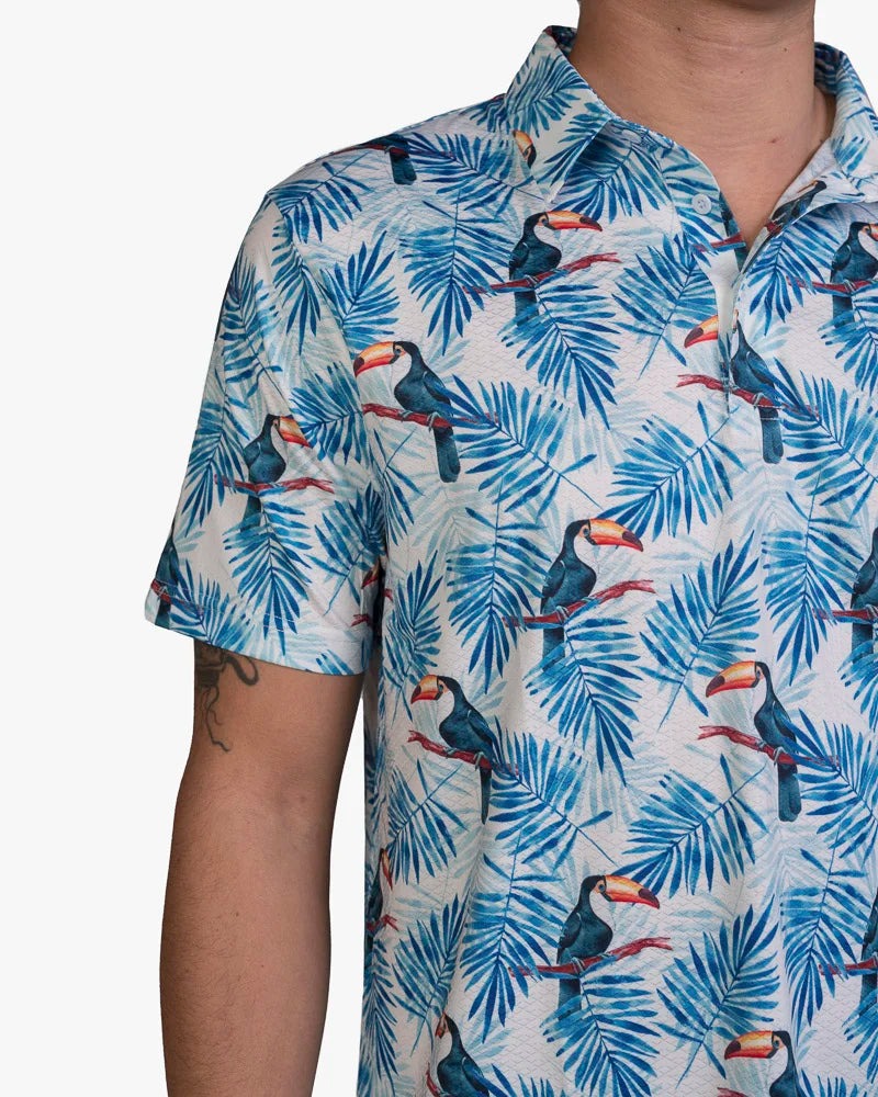 Load image into Gallery viewer, Happy Toucan Cool Tech Performance Golf Polo
