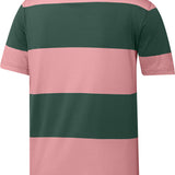 Colorblock Rugby Stripe Polo Shirt