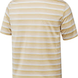 Two-Color Striped Polo Shirt