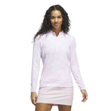 Ultimate365 Printed Quarter-Zip Mock Neck Top