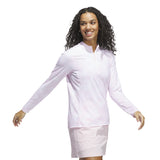 Ultimate365 Printed Quarter-Zip Mock Neck Top