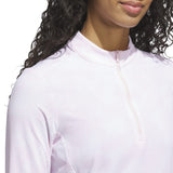 Ultimate365 Printed Quarter-Zip Mock Neck Top