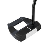 Black golf putter on a white background