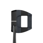 Black putter head on a white background