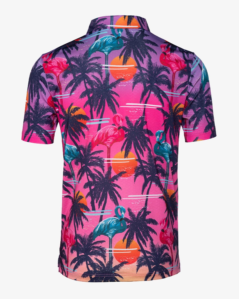 Load image into Gallery viewer, Miami Vice Summer Nights Cool Tech Performance Golf Polo
