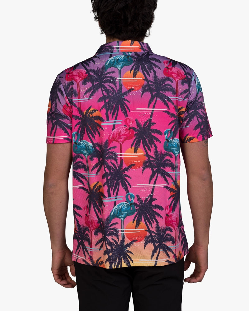 Load image into Gallery viewer, Miami Vice Summer Nights Cool Tech Performance Golf Polo
