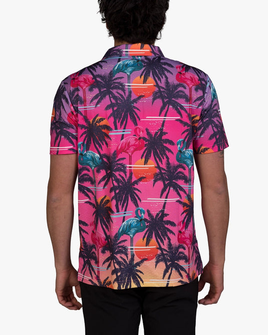 Miami Vice Summer Nights Cool Tech Performance Golf Polo