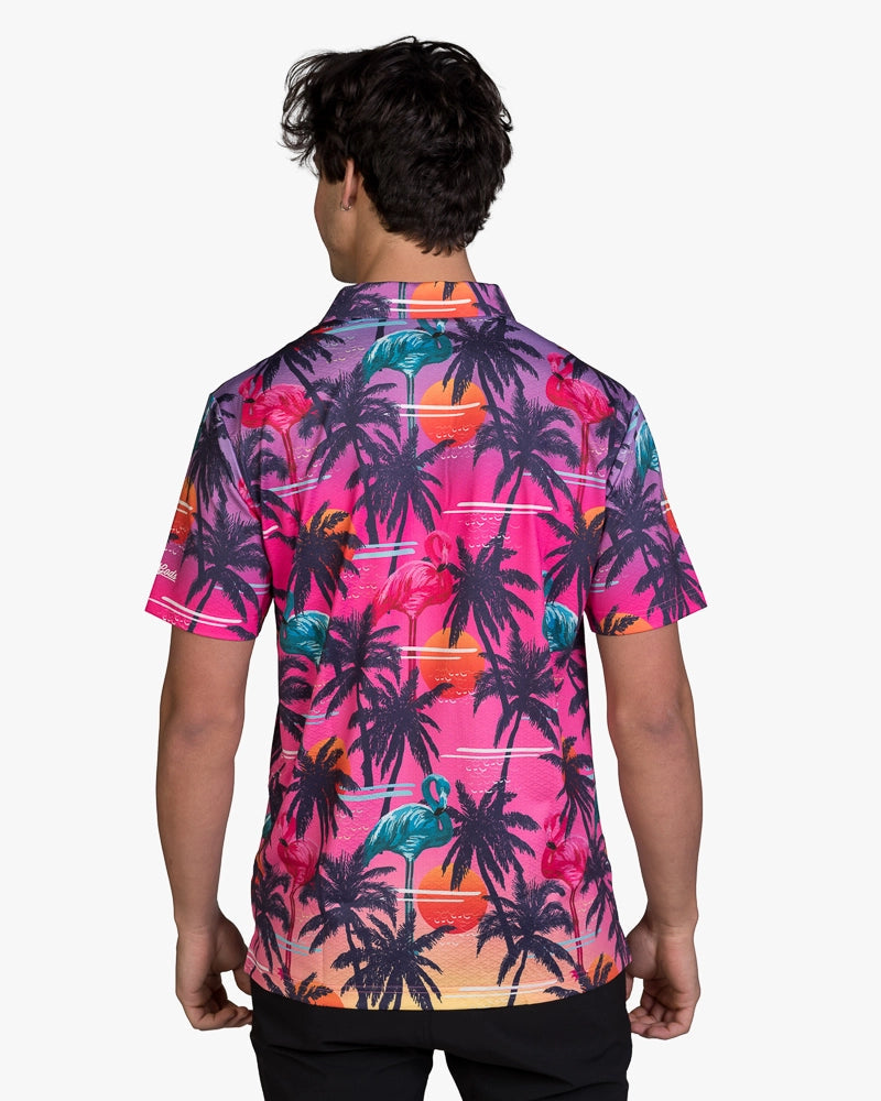 Load image into Gallery viewer, Miami Vice Summer Nights Cool Tech Performance Golf Polo
