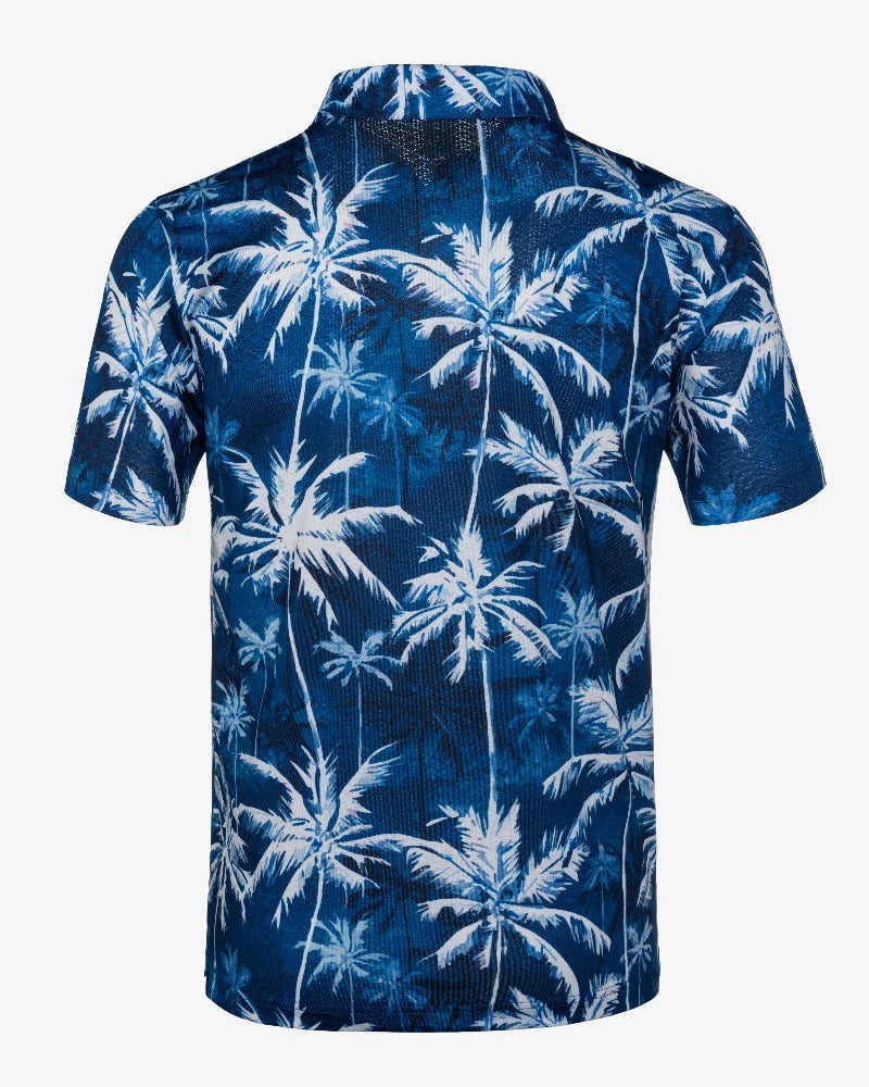 Load image into Gallery viewer, Nautical Palms Cool Tech Performance Golf Polo
