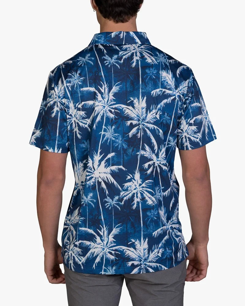 Load image into Gallery viewer, Nautical Palms Cool Tech Performance Golf Polo
