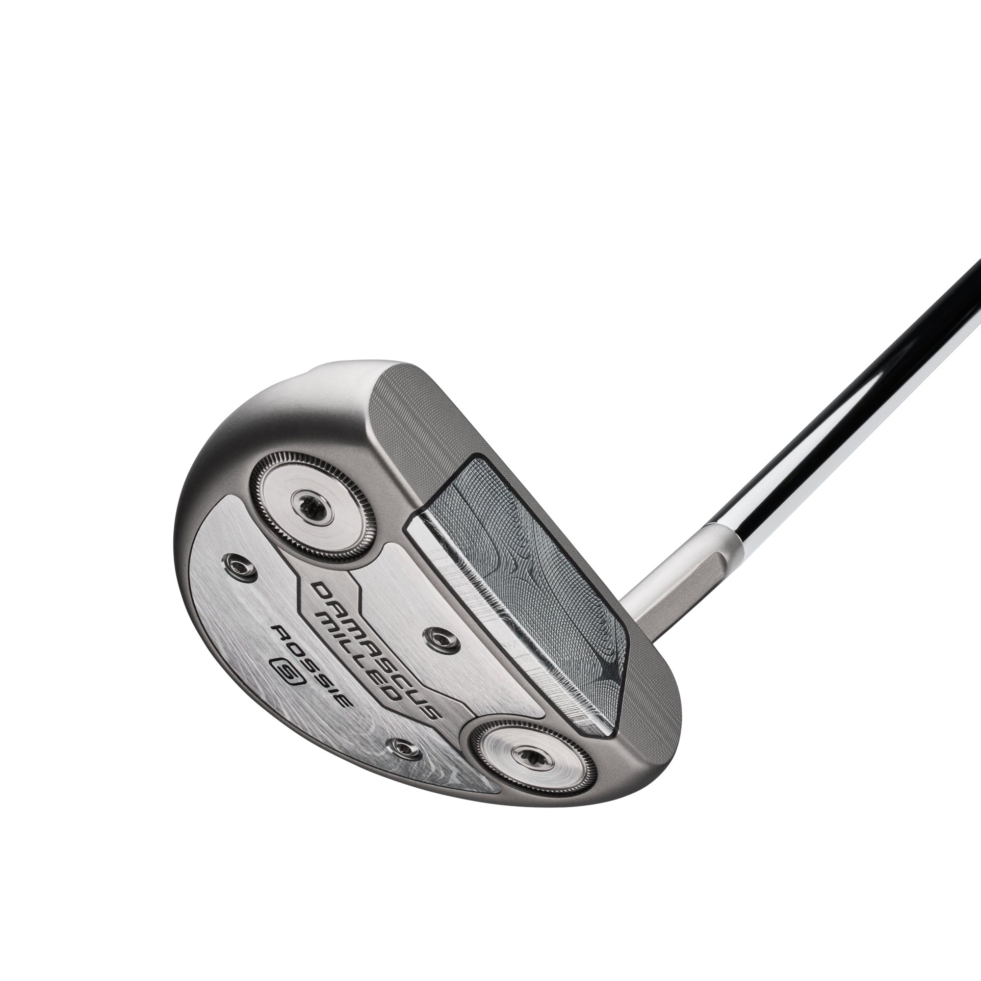 Golf putter with a white background