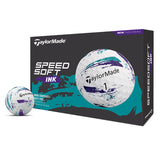 SpeedSoft Ink Golf Balls 1 Doz - Purple/Teal