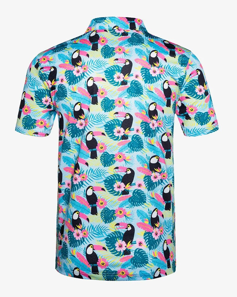 Load image into Gallery viewer, Toucan Cam Cool Tech Performance Golf Polo
