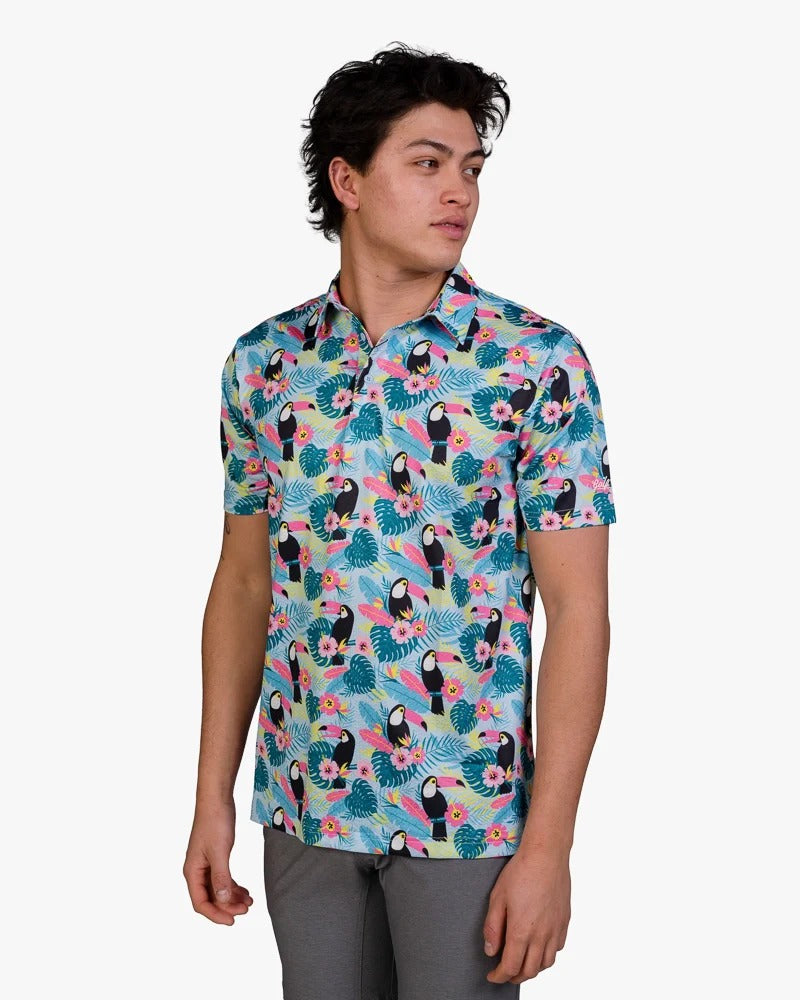 Load image into Gallery viewer, Toucan Cam Cool Tech Performance Golf Polo
