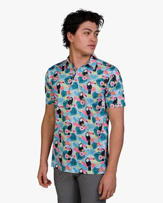 Toucan Cam Cool Tech Performance Golf Polo