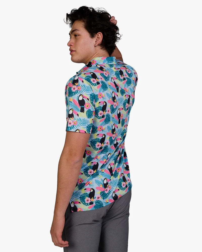 Load image into Gallery viewer, Toucan Cam Cool Tech Performance Golf Polo
