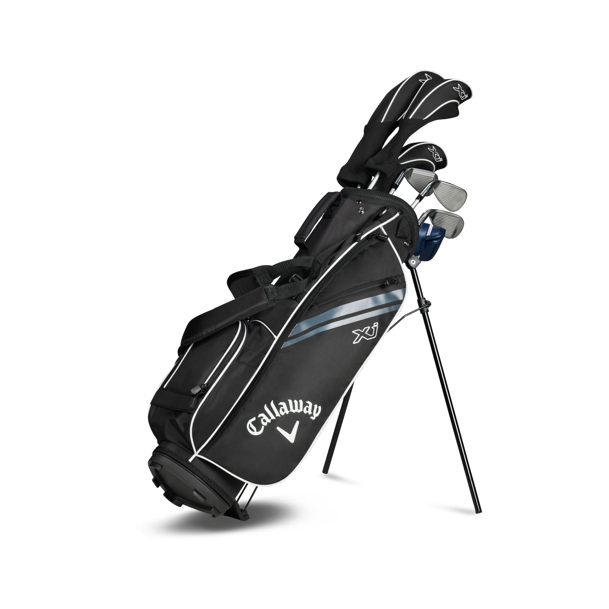 Callaway golf bag with clubs on a white background