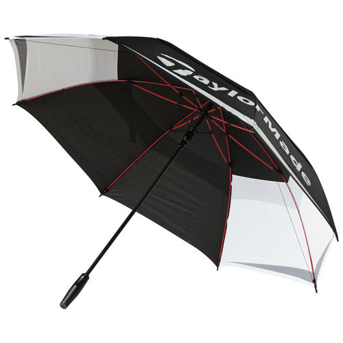 TaylorMade 64" Double Canopy Umbrella- Black/White