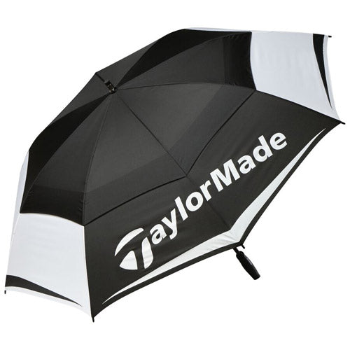 TaylorMade 64" Double Canopy Umbrella- Black/White