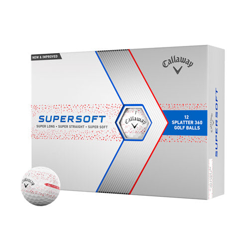 Callaway Supersoft Splatter 360Ã‹Å¡ Golf Balls - Red