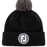 FootJoy Winter Knit Pom Pom Beanie - Black
