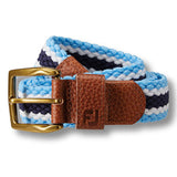 FootJoy Striped Braided Belt - Blue/Navy/White