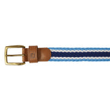 FootJoy Striped Braided Belt - Blue/Navy/White