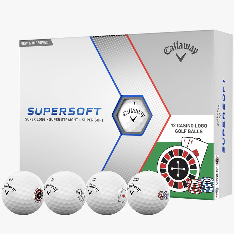 Load image into Gallery viewer, Callaway Supersoft Golf Balls 1 Doz - Casino Logo
