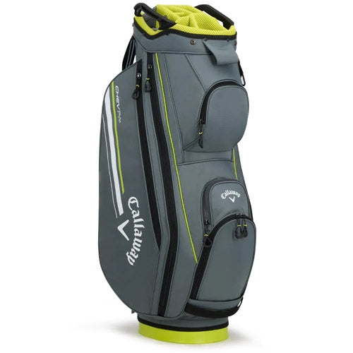 Callaway Chev 14+ Cart Bag - Charcoal/Fluro Yellow