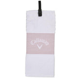 Callaway Tri Fold Towel 23 -Mauve/White