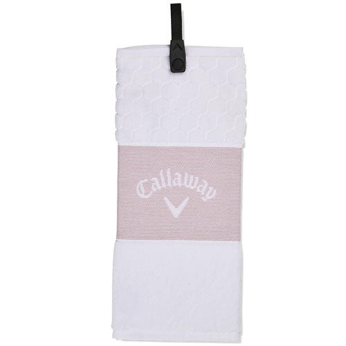 Load image into Gallery viewer, Callaway Tri Fold Towel 23 -Mauve/White
