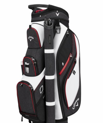 Forrester 19 Cart Bag - White/Black/Red