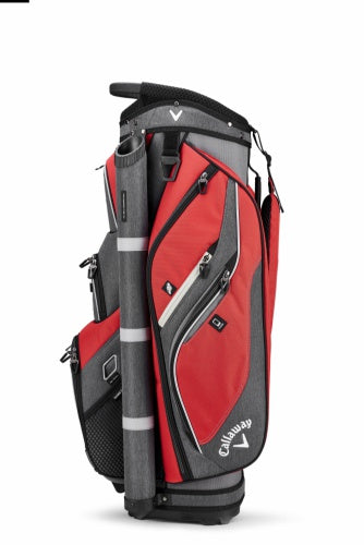 Forrester 19 Cart Bag - Red/Titanium/Silver