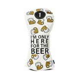 Here For Beer Driver Headcover - White