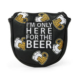 Here For Beer Mallet Putter Cover - Black