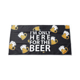 Here For Beer Microfibre Players Towel - Black