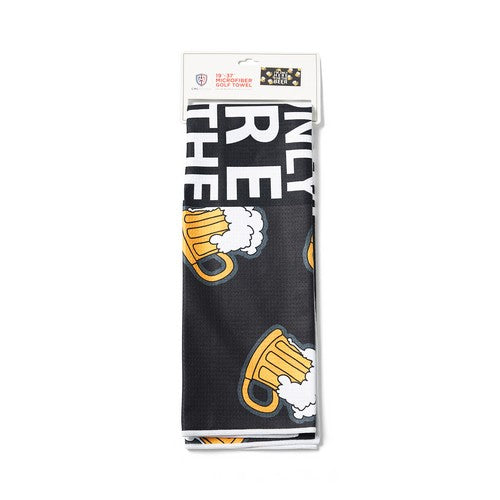 Load image into Gallery viewer, Here For Beer Microfibre Players Towel - Black
