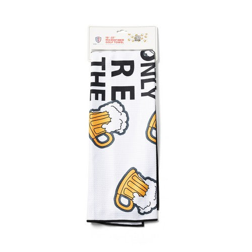 Here For Beer Microfibre Players Towel - White