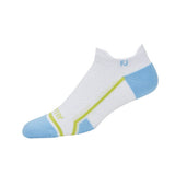 FootJoy Tech D.R.Y Women's Roll Tab Socks - White/Blue/Lime