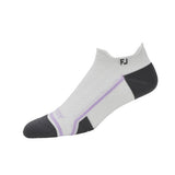 FootJoy Tech D.R.Y Women's Roll Tab Socks - Cloud/Grey/Orchid