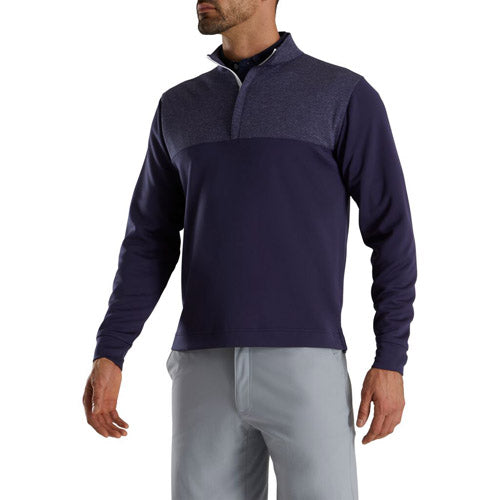 FJ Heather Yoke Half-Zip - Navy