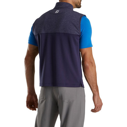 FJ Heather Yolk Half-Zip Vest - Navy