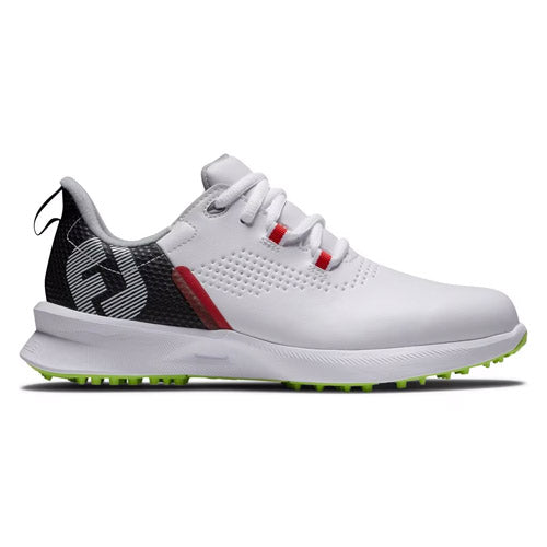 FootJoy Fuel Junior Shoes - White/Black/Lime