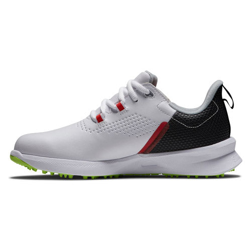 FootJoy Fuel Junior Shoes - White/Black/Lime