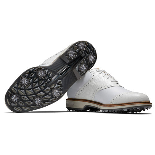 Load image into Gallery viewer, FJ Premier Series Wilcox Golf Shoe - White/White/Light Grey
