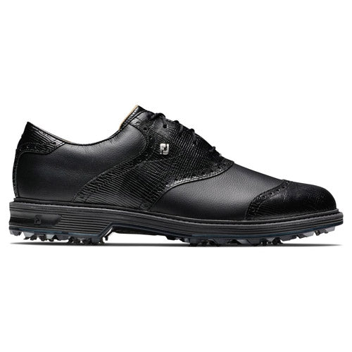 FJ Premier Series Wilcox Golf Shoes - Black/Lizard Print