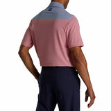 FootJoy End on End Block Golf Polo (Athletic Fit)- White/Red/Twilight
