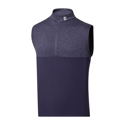 FJ Heather Yolk Half-Zip Vest - Navy