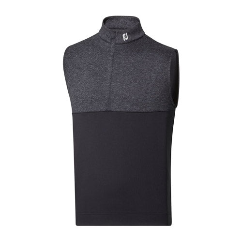 FJ Heather Yolk Half-Zip Vest - Black